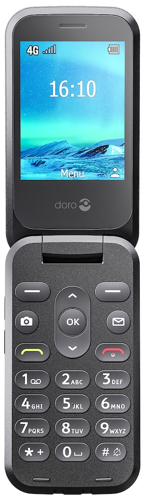 Doro 6530 - Mobile phone - 3G - microSDHC slot - GSM - 320 x 240 pixels -  TFT - 2 MP - black, white - Hunt Office Ireland